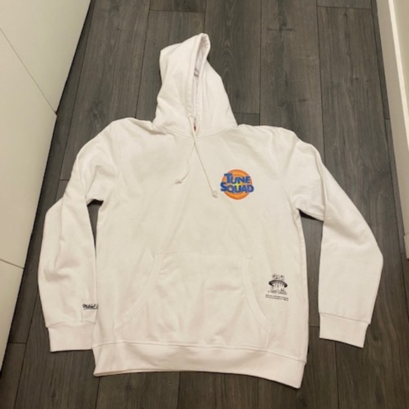 Mitchell & Ness Space Jam Tune Squad Shadow White Hooded Sweatshirt - Lola NWT - Picture 1 of 6